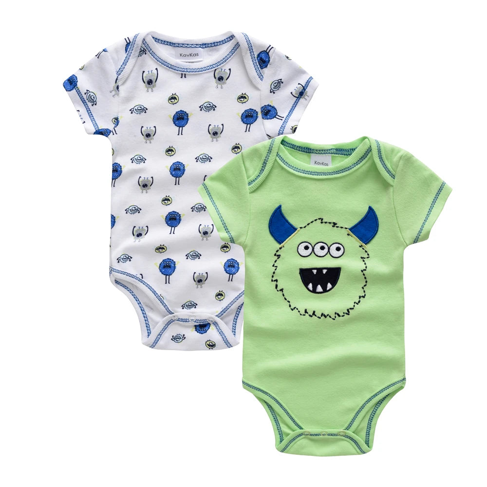 Honeyzone Summer Baby Clothes Infant Girls Romper Cute Lion Full Print Boys Bodysuits 2pcs /Set Trottie Jumpsuits Outfits 