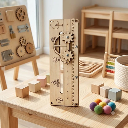 DIY Montessori Busy Board Accessories Set Wooden Sensory Activity Toys Gear Switch LED Light Drum Beads Educational Learning Toy