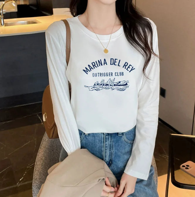 Autumn Postpartum Woman Breastfeeding Cotton T-shirt Lace Two-piece Nursing Tees Maternity