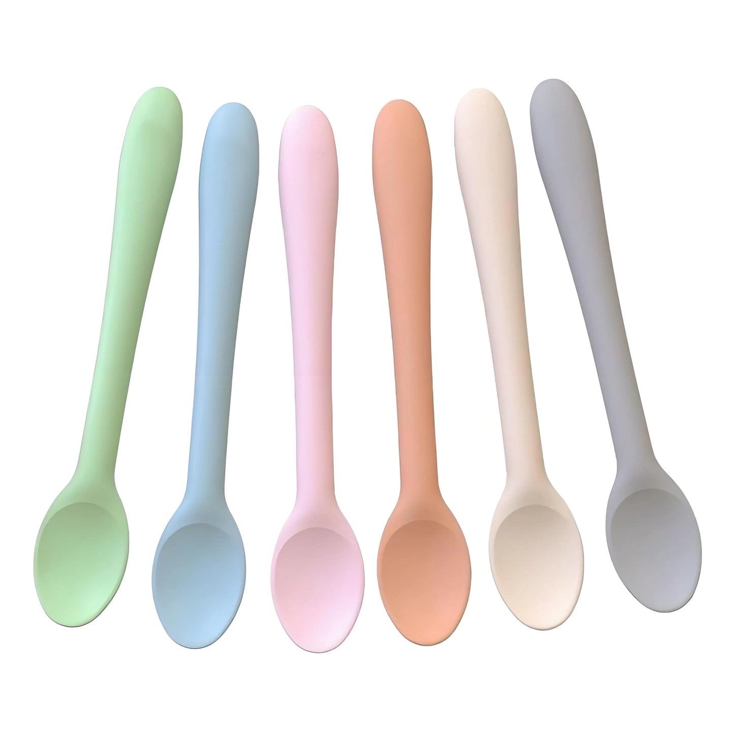 1/3Pcs/Set Soft Silicone Baby Training Spoon Fork Set BPA Free Kids Safety Non-Slip Tableware Infant Toddler Feeding Accessories