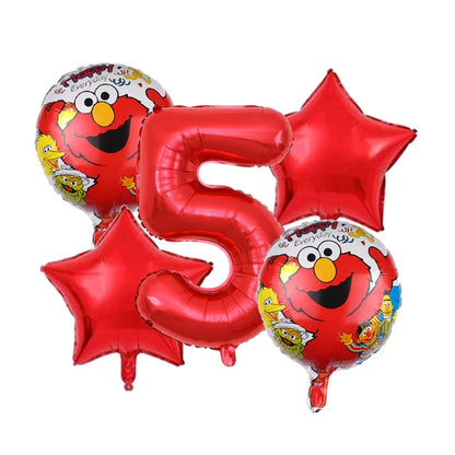 Cartoon Sesames Street Birthday Party Decorations Balloons Plate Cup Banner Tableware Set for Baby Shower Party Favors Kids Gift