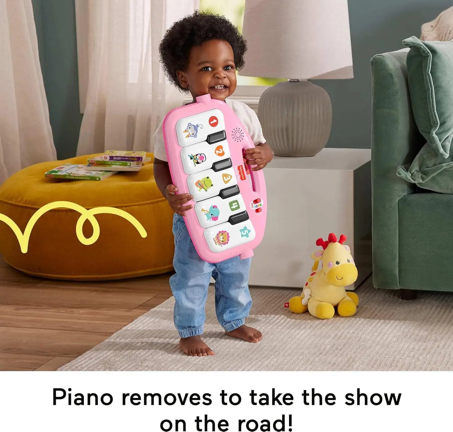 Interactive Baby Playmat with Piano Gym, Lights & Music for Newborns 0+ Months Developmental Toy