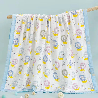 110x110cm 120x150cm 6 Layer Muslin Boy Girl Kids Children Sleep Blanket Swaddle Bath Towel 100% Cotton Newborn Wrap Baby Blanket