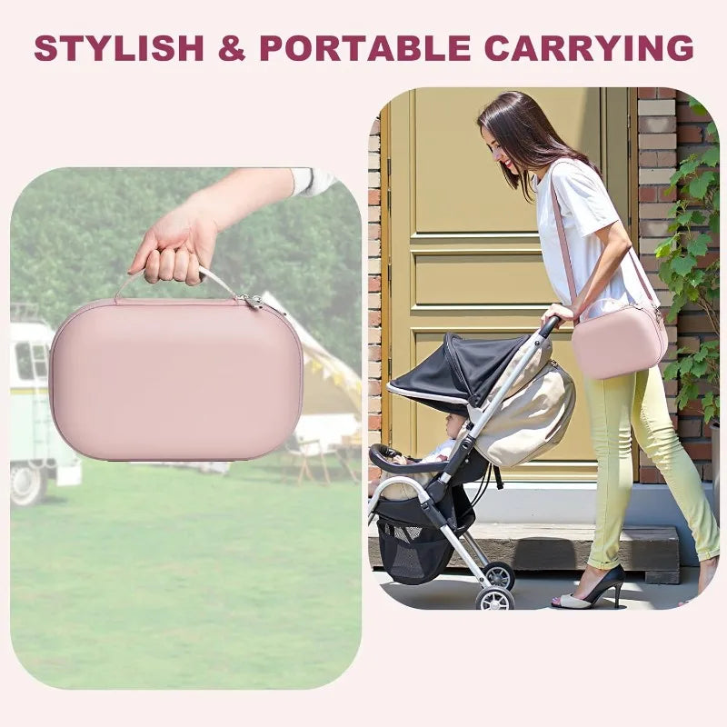 Breast Pumps Carrying Bag Compatible with Most of Breast Pump Hard Shell Wearable Breast Pump Bag with Waterproof Removable Tray