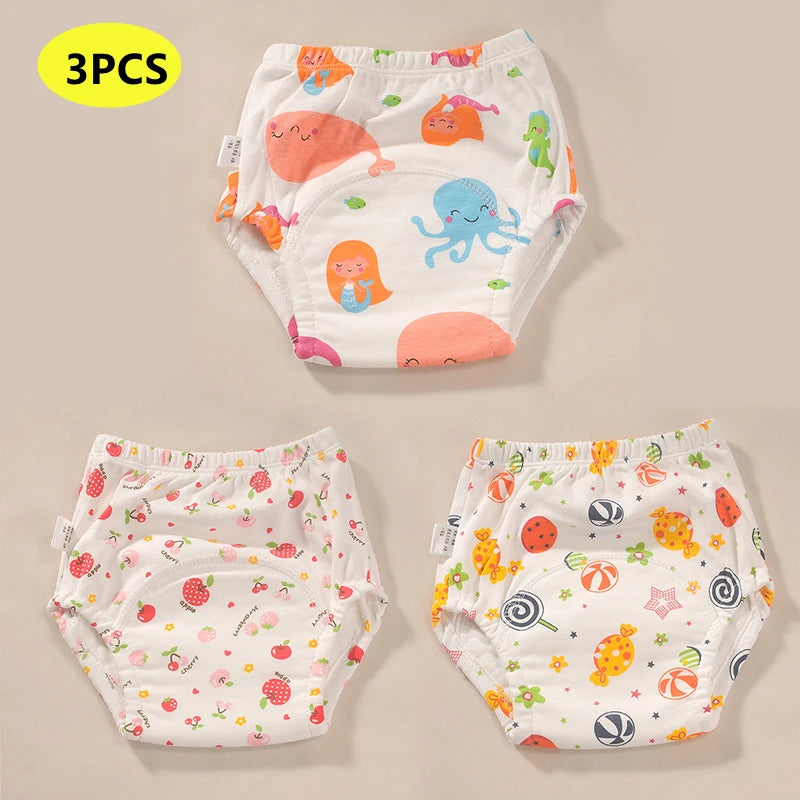 Newborn Training Pants Baby Shorts Solid Color Washable