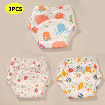 Newborn Training Pants Baby Shorts Solid Color Washable