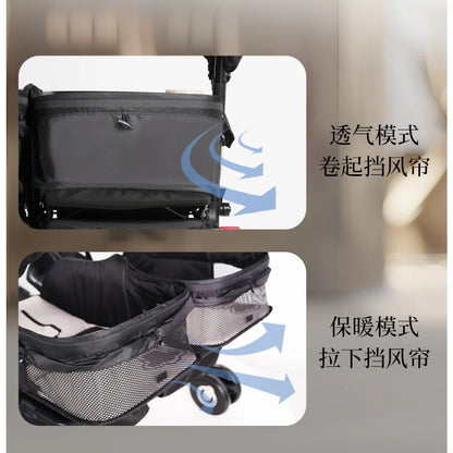 twin baby stroller Sitting, lying and folding stroller Lightweight and high-view
