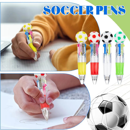 10-100Pcs Soccer Party Favors Pens Mini 4 Color Ballpoint Pen For Sports Football Birthday Party Pinata Filler Christmas Gifts