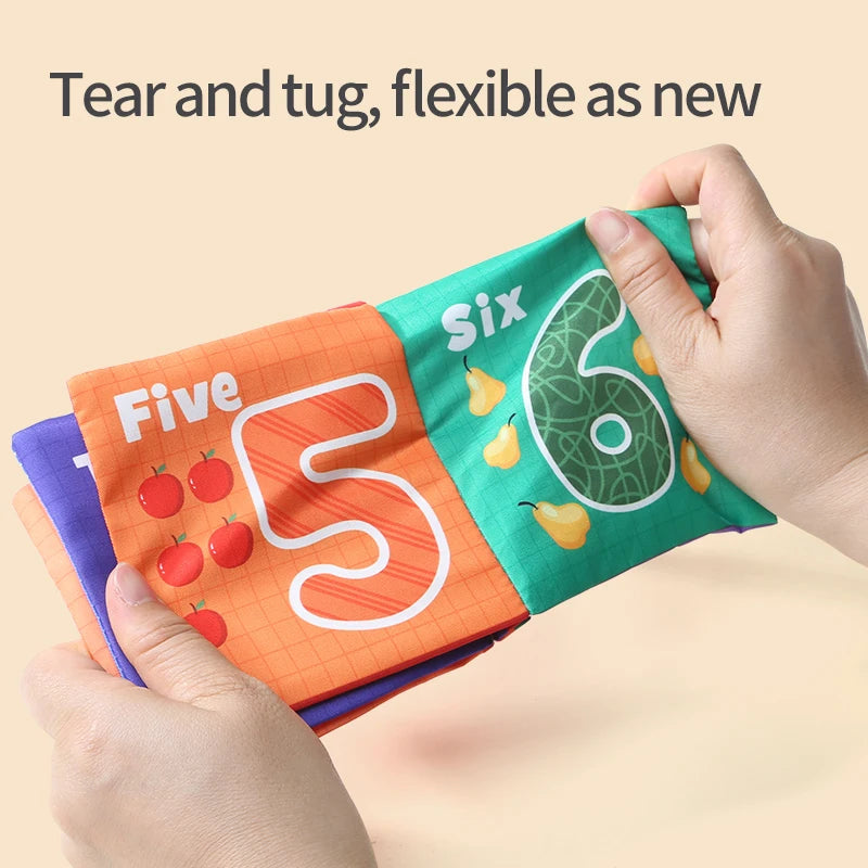 Children Cloth Book Rustle Sound Soft Cloth Parent-child Interaction Tear-proof Cognition Toys Six-piece Set