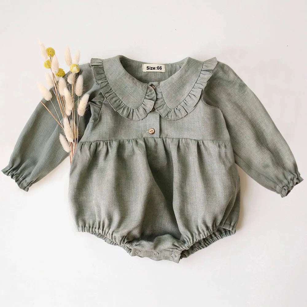 Vintage Floral Baby Girl Romper Spring Baby Girl Clothes