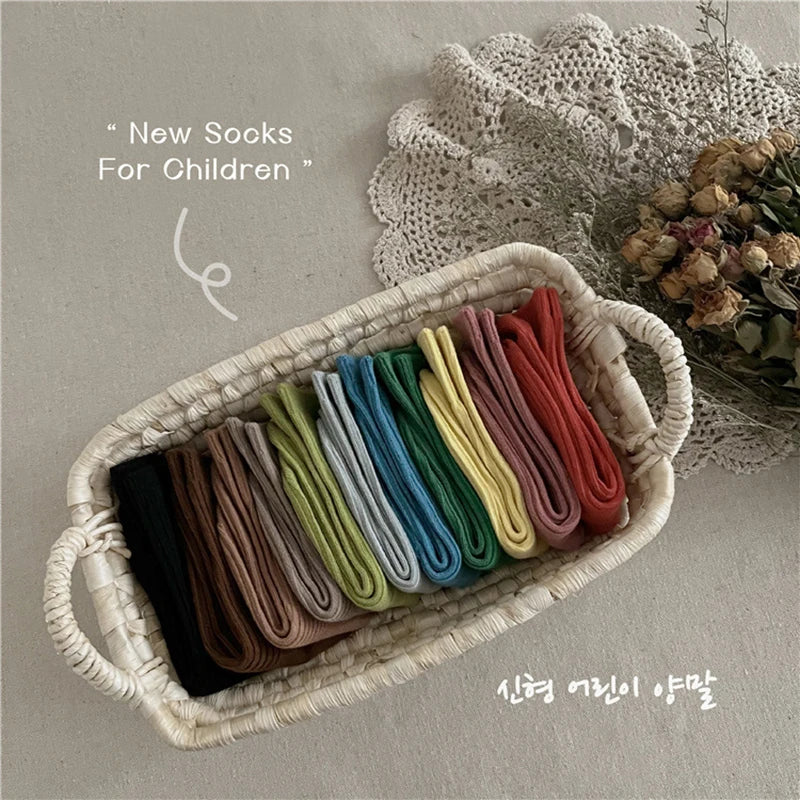 1-10Years Kids Boys Girls School Sock Stripped Toddlers Ankle Socks Cotton Children's Casual Sock Soft