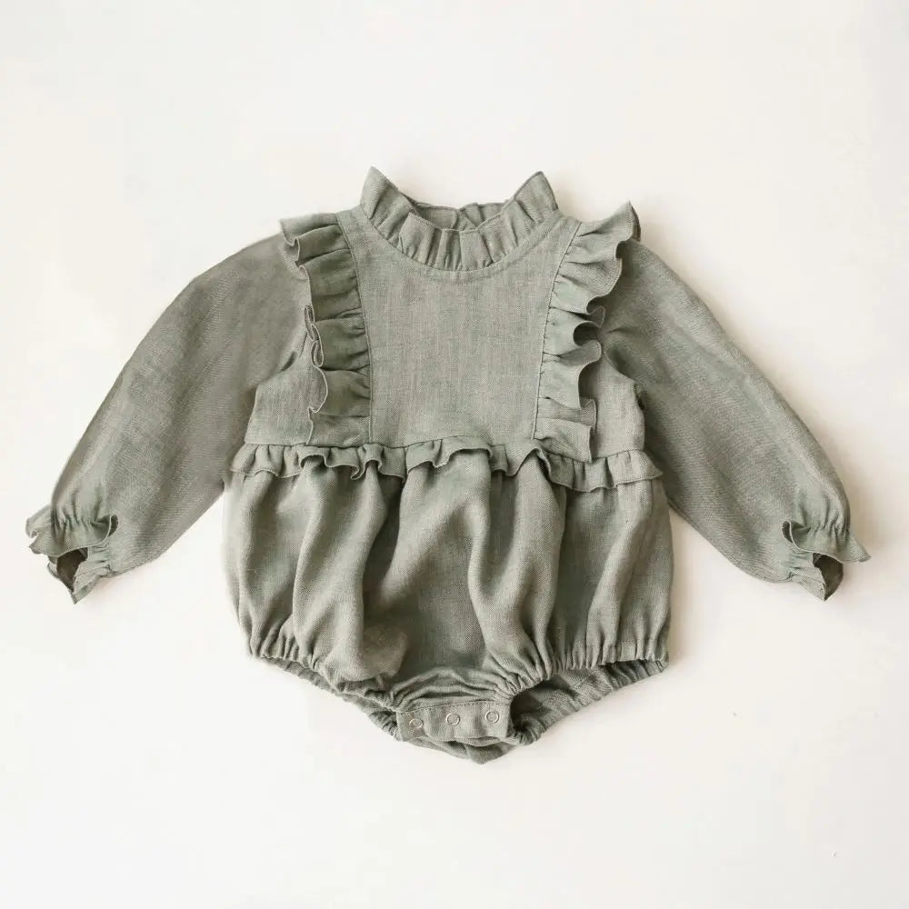 Vintage Floral Baby Girl Romper Spring Baby Girl Clothes