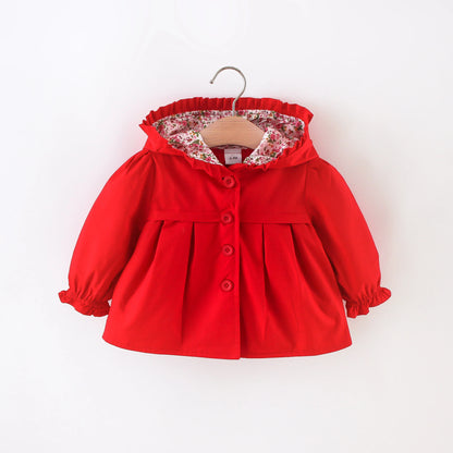 Baby Girl Jacket Long Sleeve Cotton Windbreak 0-3 Years
