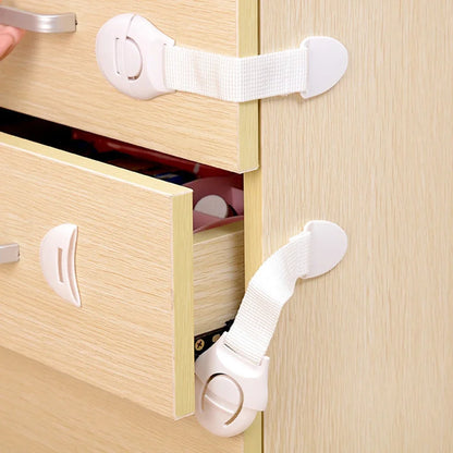 1/2/10/20pcs Kids Safety Door Lock Child Safety Cabinet Lock Baby Proof Security Protector Drawer Door Cabinet Lock Protection