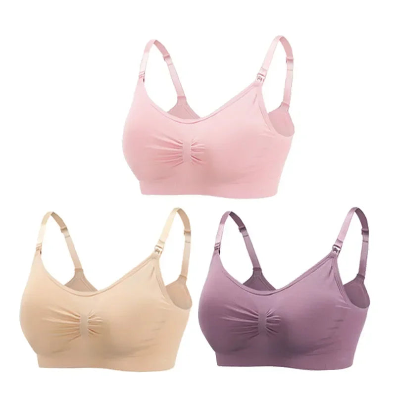3PC/lot Maternity Nursing Bras Cotton Breastfeeding & Pregnant Moms