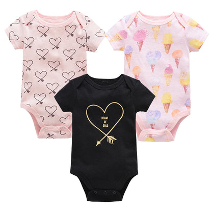 Honeyzone Summer Baby Clothes Infant Girls Romper Cute Lion Full Print Boys Bodysuits 2pcs /Set Trottie Jumpsuits Outfits 