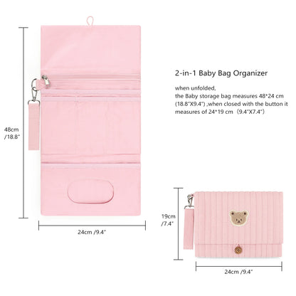 Hanging type multi-functional packing and organizing diaper bag for mother and baby travel