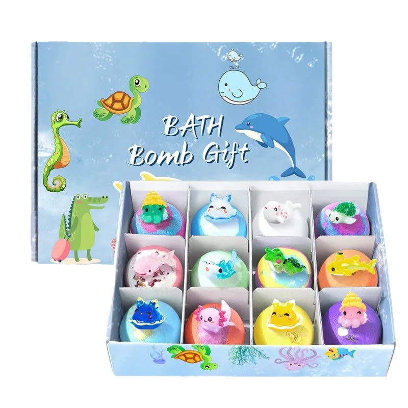 NEW Bath Bombs for Kids with Surprise Inside 12 Pack Natural Organic Kids Bubble Bath Fizzy for Girls Boys with Bath Toys Inside