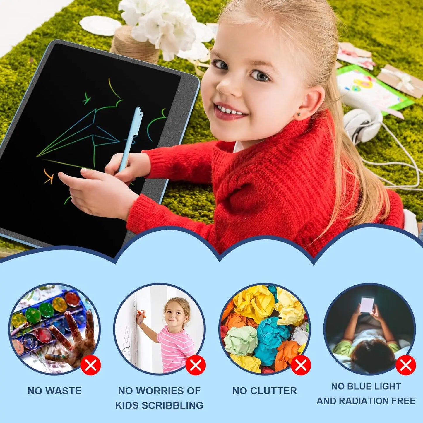 16/12/8.5/6.5 Inch LCD Writing Drawing Tablet Doodle Board Montessori Educational Toy for kids