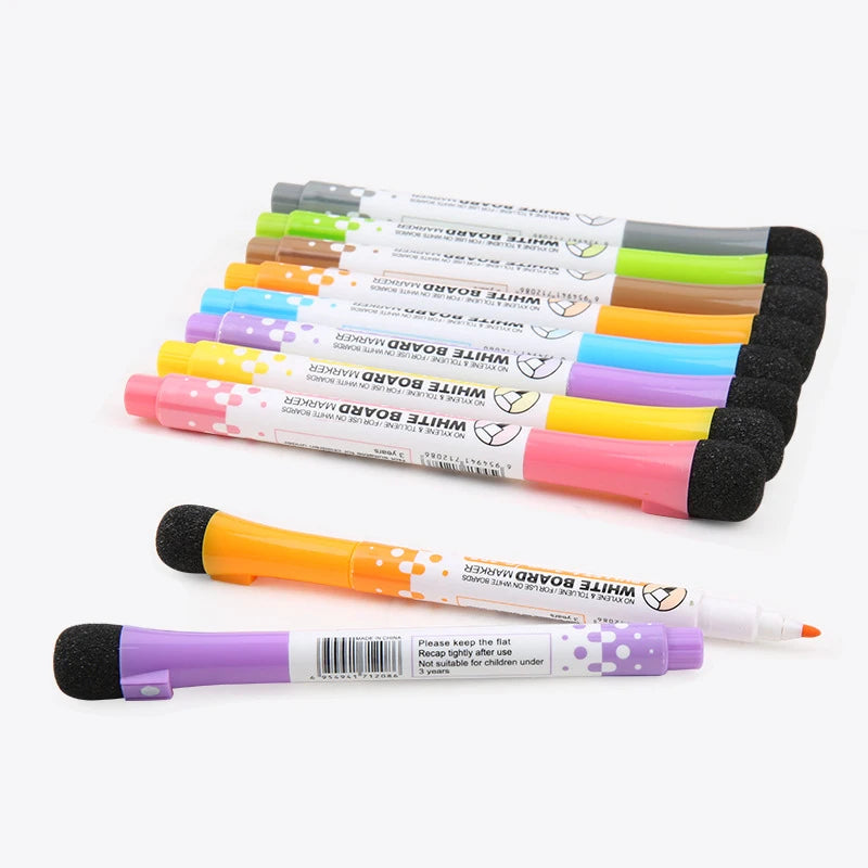 1 Set School Classroom Supplies Magnetic Erasable Whiteboard Pens