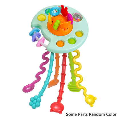 Activity Development Pull String Toys Silicone Teething Rattle Educational Learning Toy Baby Sensory Montessori Toys gift