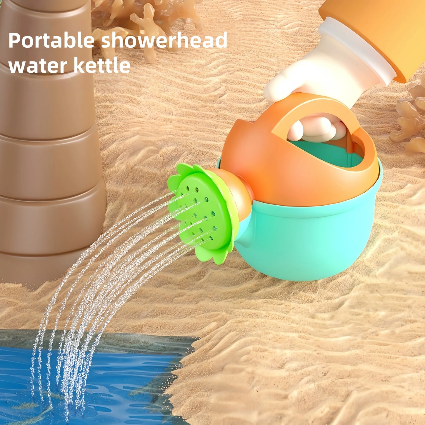 Children's beach toy set for boys and girls to play with sand, snow, water, outdoor gardening, digging soil, digging