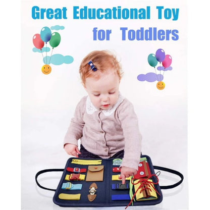 Busy Board Sensory Play Board Montessori Leaning Toys For Toddlers Foldable Sensory Toy Toddler Activity Board-Educational Learn