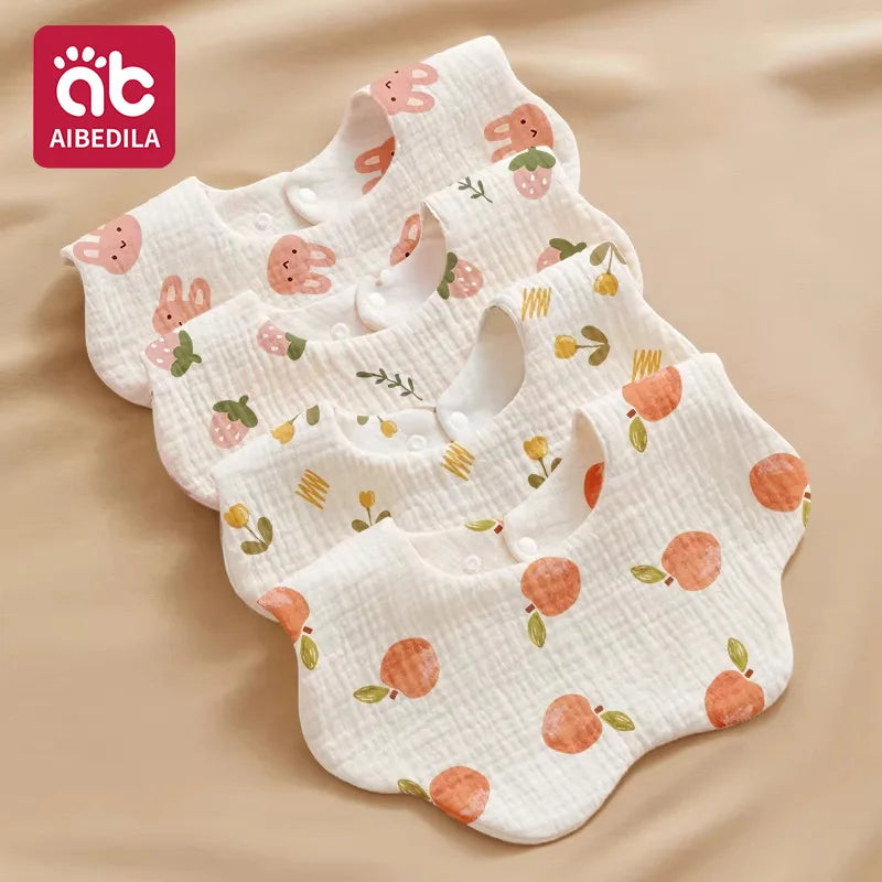 Soft Baby Bibs Bandana Saliva Towels Burp Cloths Newborn Infant Toddler 0-1Y Comfortable Waterproof Feeding Bibs 2/3/4﻿