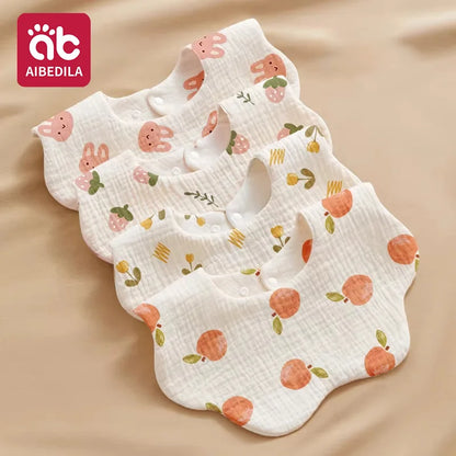 Soft Baby Bibs Bandana Saliva Towels Burp Cloths Newborn Infant Toddler 0-1Y Comfortable Waterproof Feeding Bibs 2/3/4﻿
