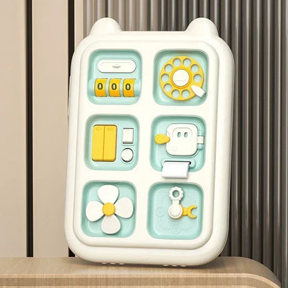 New 6 in 1 Montessori Educational Toys Sensory Busy Board Baby Practice Skills Drawer Mirror Fidget Educational Toy for Girl Boy