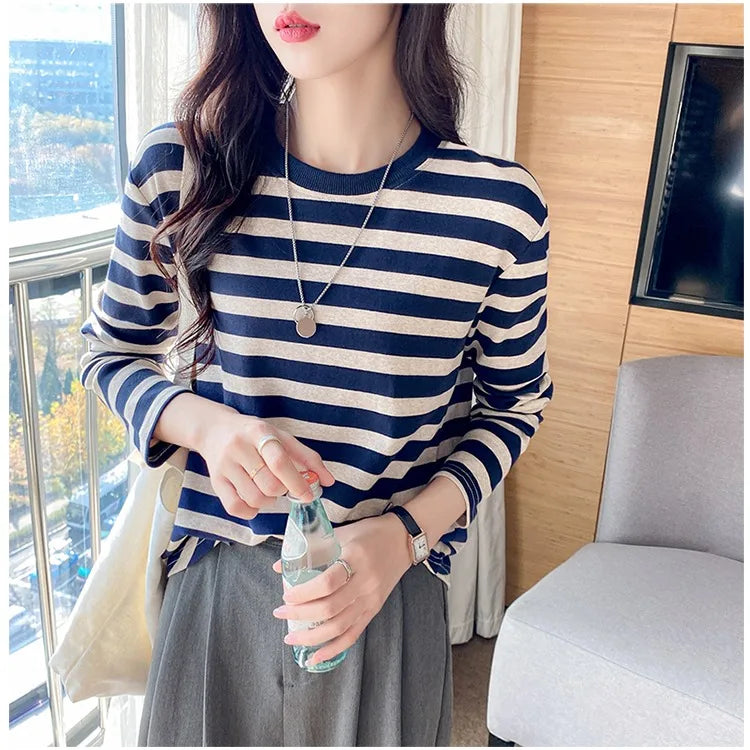 Autumn Postpartum Woman Breastfeeding Cotton T-shirt Lace Two-piece Nursing Tees Maternity