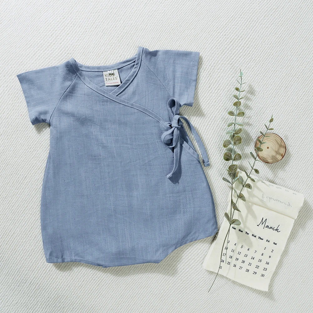 2026 Summer Newborn Baby Romper Cotton Short Sleeve Clothes Toddler Boys Girls
