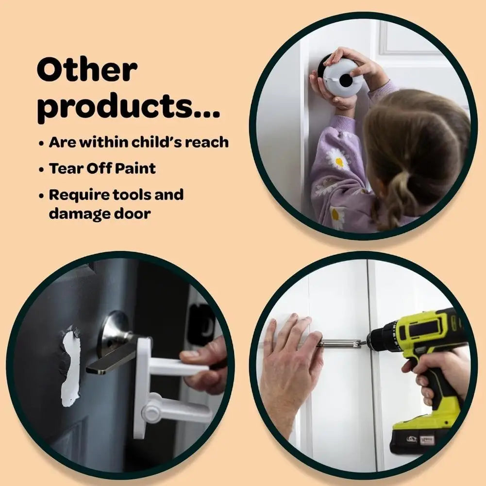 1/2/3/5pcs Child Protection Safety Lock Anti-pinch Door Blocking Lock Prevents Child From Opening Door Latch Automatically Locks