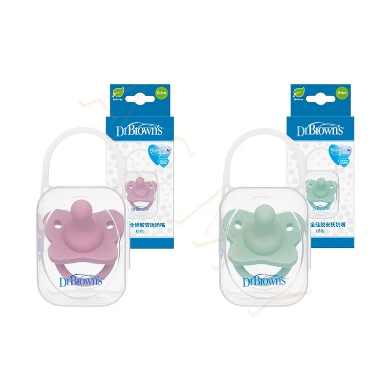 Dr. Brown's pacifier / silicone material / soft newborn baby to 0-6-12-18 months baby use