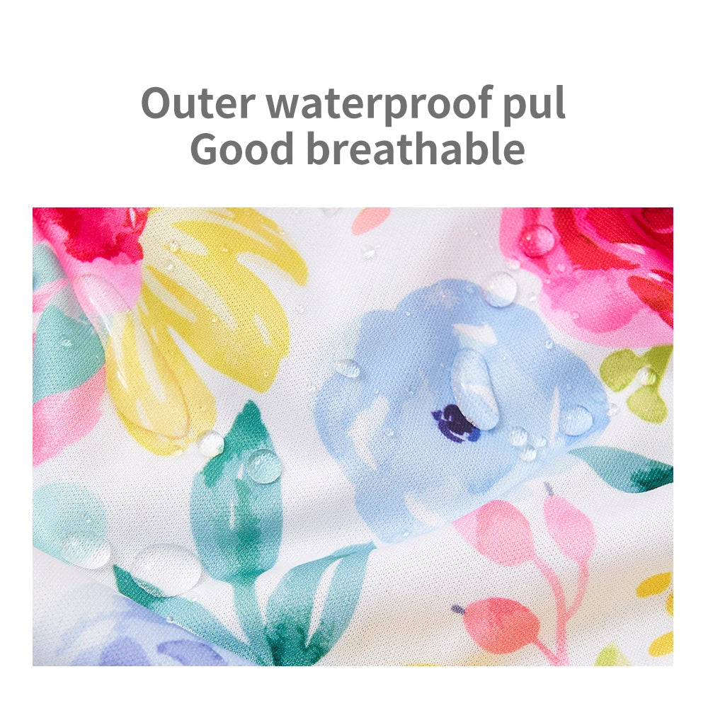 waterproof  baby cloth diaper with 4 absorbents cloths washable eco-friendly pocket cloth nappy