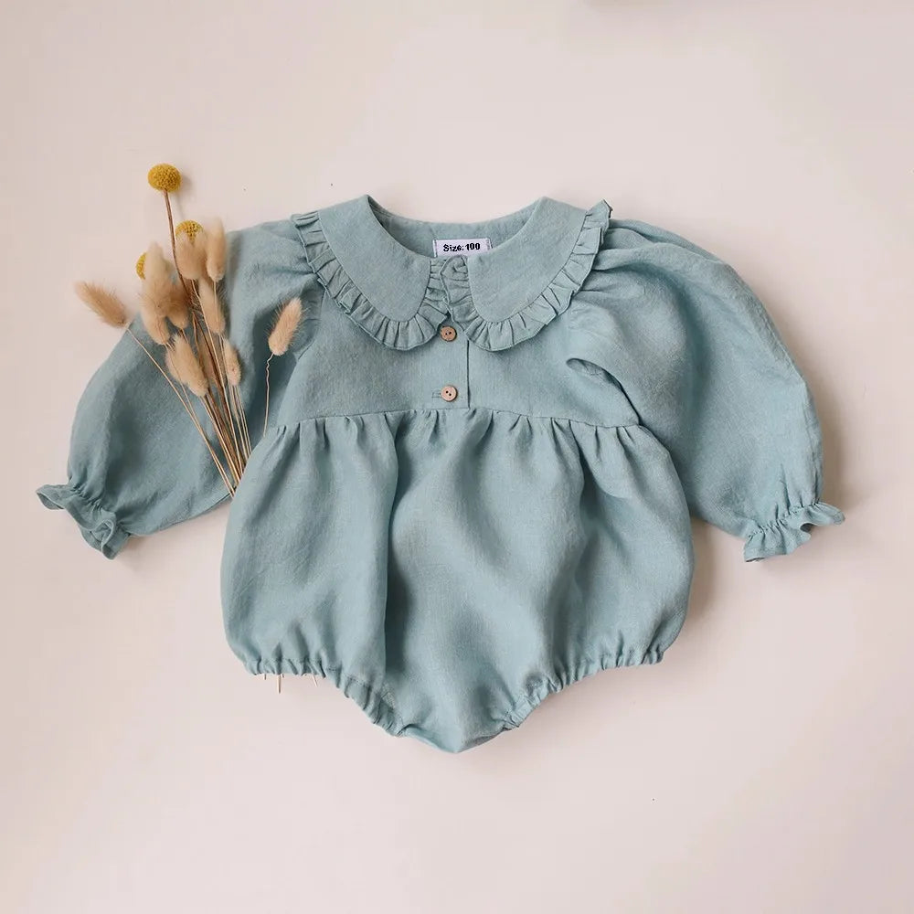 Vintage Floral Baby Girl Romper Spring Baby Girl Clothes