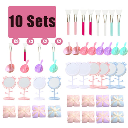 6-15Pcs Spa Party Robes for Girls Supplies Favors Kids Gowns Robe Soft Spa Headband Sleepover Birthday Party
