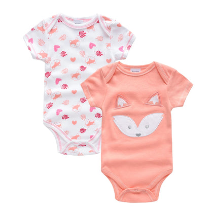 Honeyzone Summer Baby Clothes Infant Girls Romper Cute Lion Full Print Boys Bodysuits 2pcs /Set Trottie Jumpsuits Outfits 