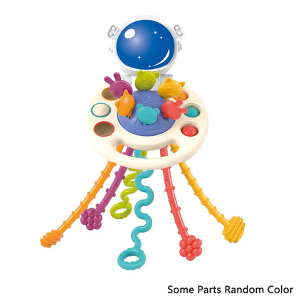 Activity Development Pull String Toys Silicone Teething Rattle Educational Learning Toy Baby Sensory Montessori Toys gift