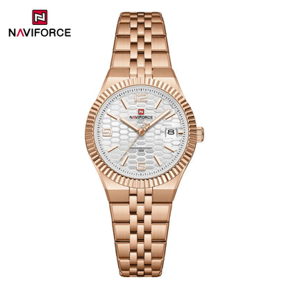 New NAVIFORCE Women 2026 Fashion Watch High Quality Waterproof Ladies Quartz WristWatches Female Steel Bracelet Romantic Clock