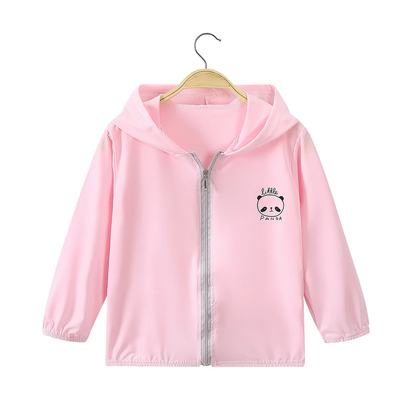 Summer Girls UV Sun Protection Clothing Thin Hooded Jacket for Kids Breathable Air Conditioner Shirt Clothes 2-10 Years