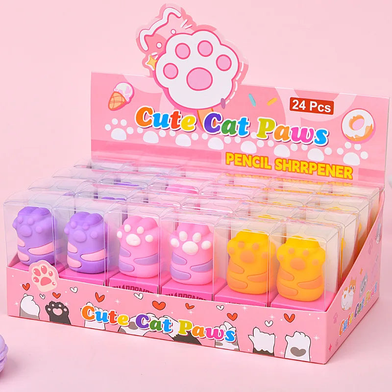 24 Pcs Cute Cartoon Capybara Shape Children's Pencil Sharpeners Primary School Student Stationery