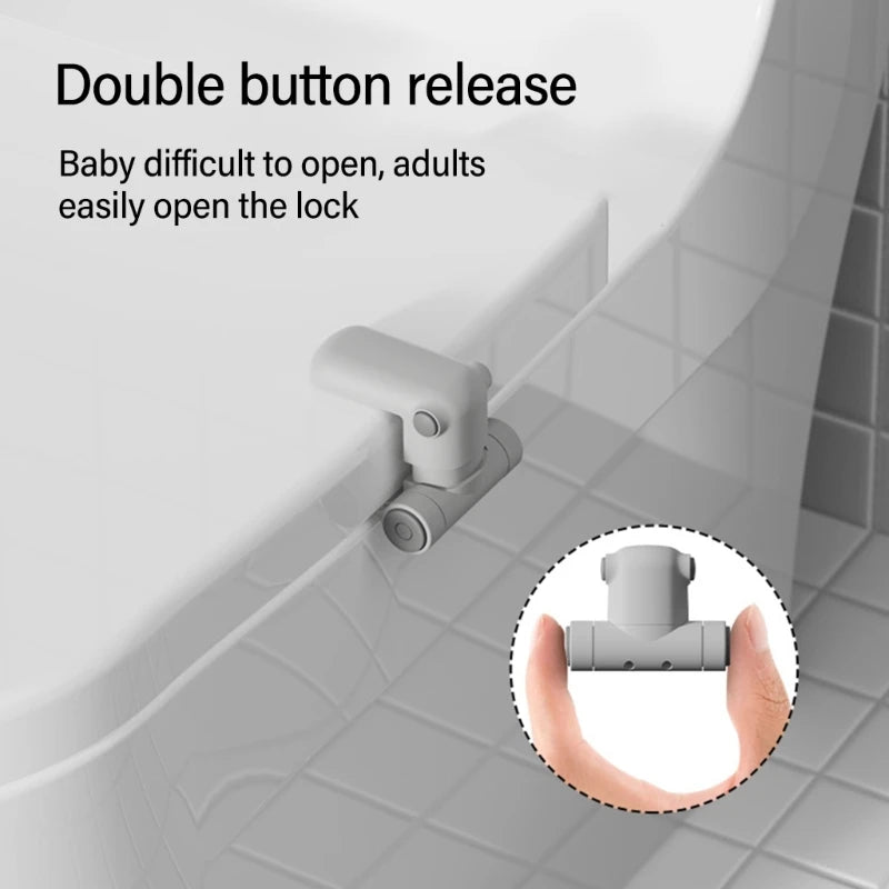 1Pc New Baby Toilet Lock Childproof Safety Bathroom Toilet Seat Lock,Quick Installation,Easy Double Button Unlock