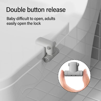 1Pc New Baby Toilet Lock Childproof Safety Bathroom Toilet Seat Lock,Quick Installation,Easy Double Button Unlock