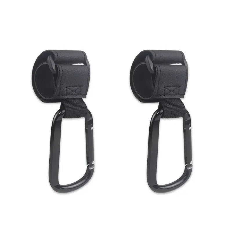 1/2pcs Baby Stroller Hooks Clips PU Leather Rotatable Cart Organizer Pram Hook Pram Rotate 360 Degree Stroller Accessories