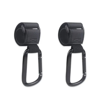 1/2pcs Baby Stroller Hooks Clips PU Leather Rotatable Cart Organizer Pram Hook Pram Rotate 360 Degree Stroller Accessories