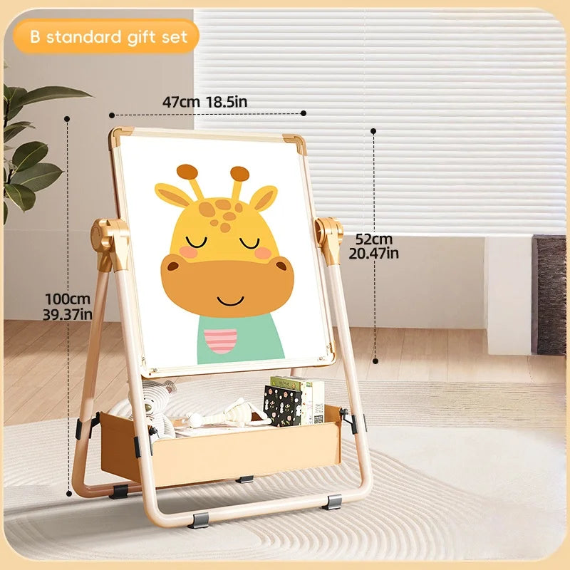 Children's drawing board, baby magnetic double-sided teaching, home small blackboard stand, colored graffiti, erasable writing