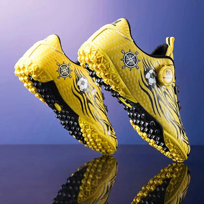 Kids Turf Soccer Cleats Children Shoes Breathable Lightweight Training Sneakers Non-Slip Athletic Boys Girl