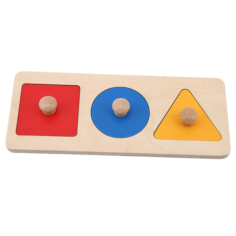 Puzzle Toys Wooden Geometric Shapes Sorting Math Colorful Preschool Learning Educational Game Baby Toddler Toys