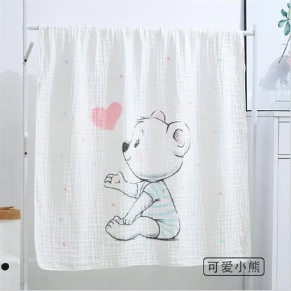 110x110cm 120x150cm 6 Layer Muslin Boy Girl Kids Children Sleep Blanket Swaddle Bath Towel 100% Cotton Newborn Wrap Baby Blanket